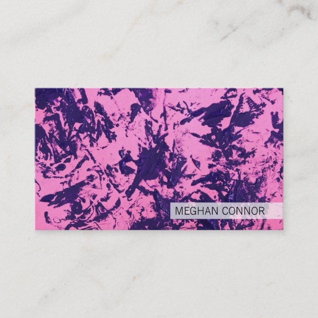 Artistic | Purple/Pink Business Card (Front)