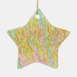 Artistic Rainbow Colour Scribbles Star Ornament
