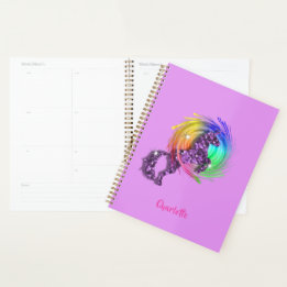 Artistic  Rainbow Unicorn Personalised Planner