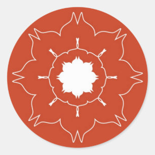 Artistic rangoli classic round sticker