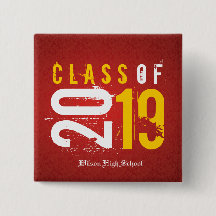 Artistic Red and Yellow Class of 2019 Graduation
