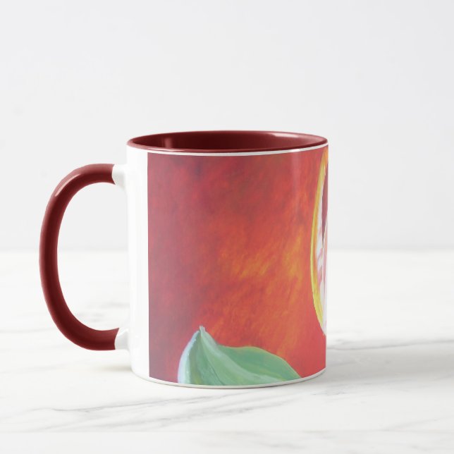 Artistic Red and Yellow Tulips Mug (Left)