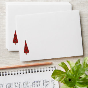 Artistic Red Plaid Pattern Envelope