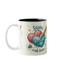 Artistic Red Sewn Heart Valentine’s Day Embroidery