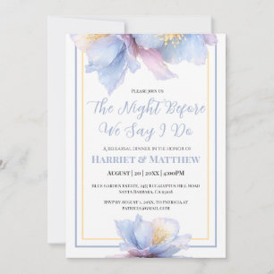 Artistic Rehearsal Dinner Botanical Florals  Invitation