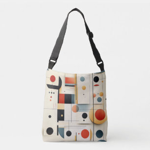 Artistic Retro Geometrics Crossbody Bag