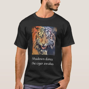 Artistic Roaring Tiger Portrait Aesthetic Poetry T T-Shirt