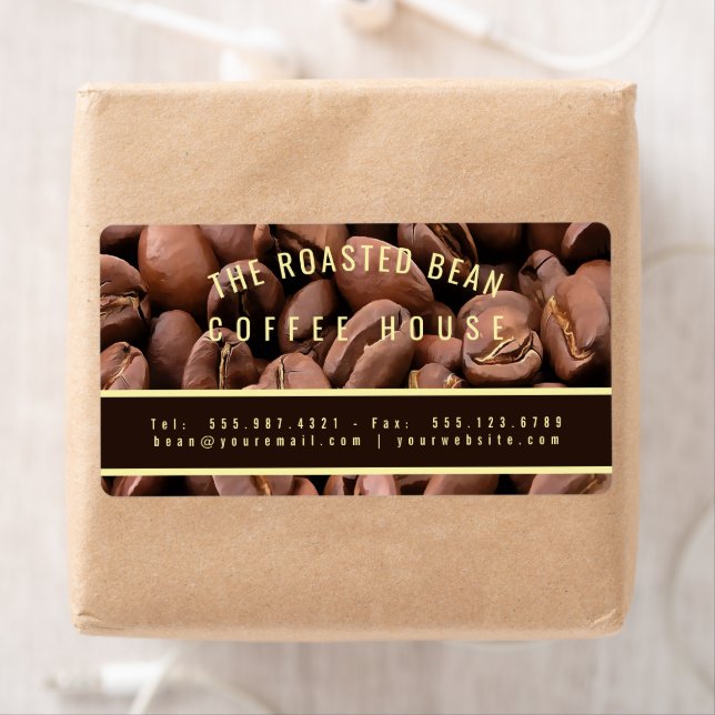 Artistic Roasted Coffee Beans Business Card (Insitu)
