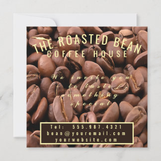 Artistic Roasted Coffee Beans Business Card