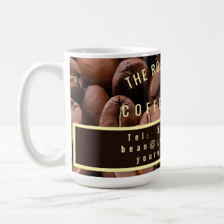 Artistic Roasted Coffee Beans Business Card Mug