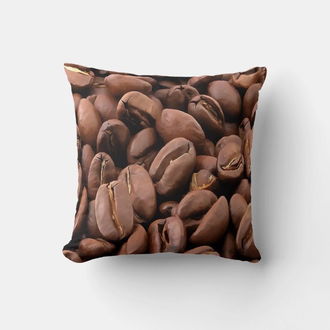 Artistic Roasted Coffee Beans Cushion (Front)