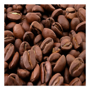 Artistic Roasted Coffee Beans Poster
