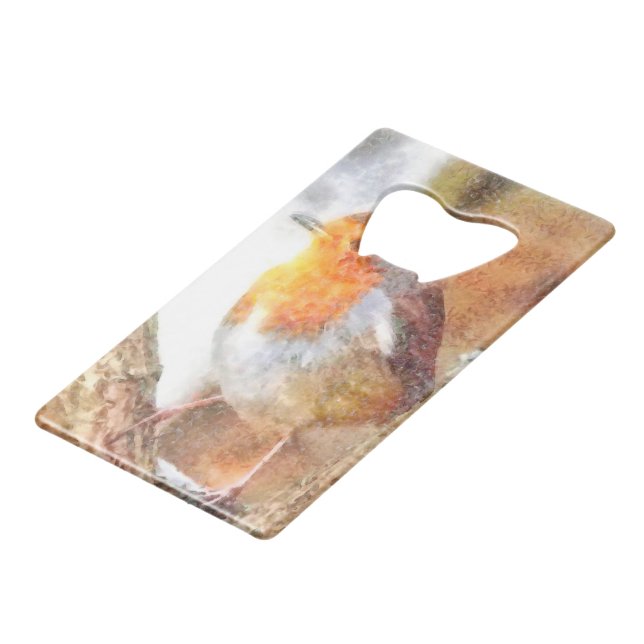 Artistic Robin Redbreast Perched  (Back Angled)