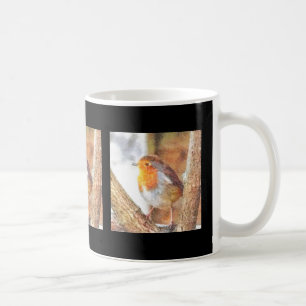 Artistic Robin Redbreast Perched  Coffee Mug