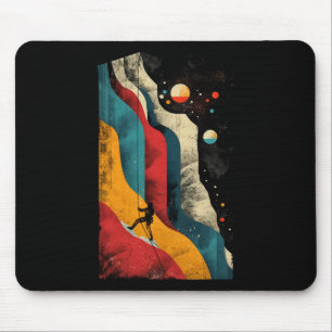 Artistic Rock Climber Men And Women Rock Climbing Mouse Mat