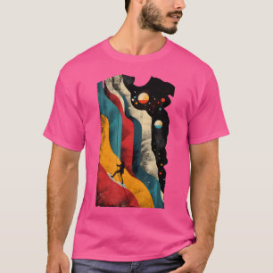 Artistic Rock Climber Men And Women Rock Climbing T-Shirt
