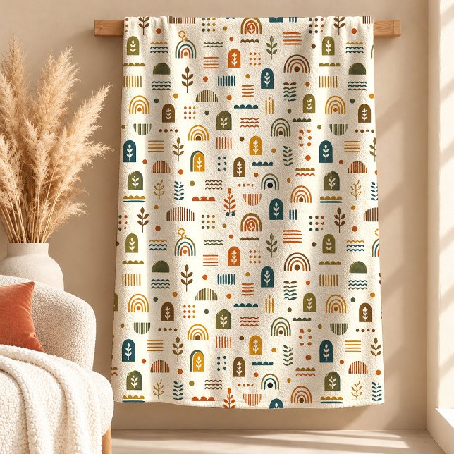 Artistic Rust Mustard Rainbow Throw Blanket Gift (Artistic Rust Mustard Rainbow Throw Blanket Gift)