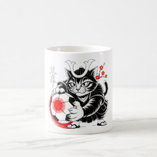 Artistic Samurai Cat Soccer Gift for Coffee & Art Mug