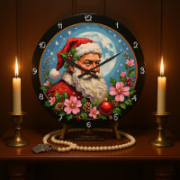 Artistic Santa Claus Full Moon