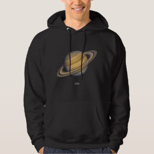 Artistic Saturn with Vibrant Rings Hoodie