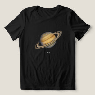Artistic Saturn with Vibrant Rings Tri-Blend Shirt