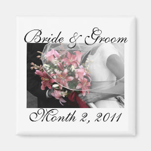 Artistic Save The Date Wedding Magnet