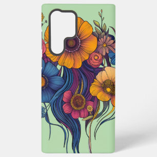 Artistic set of beautiful flowers samsung galaxy case