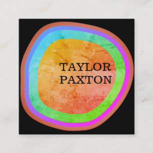 Artistic Shape Layers Square Business Card