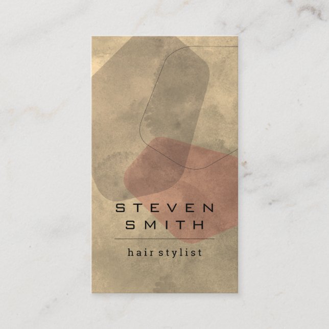 Artistic Shapes & Watercolor Appointment Card (Front)