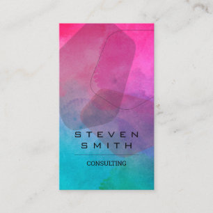 Artistic Shapes & Watercolor   Consulting Appointment Card