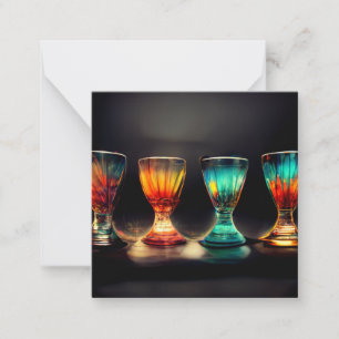 Artistic shot glasses card