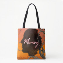 Artistic Silhouette Memory Personalized Tote Bag