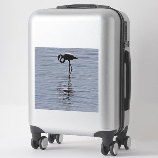 Artistic Silhouette of a Solitary Flamingo