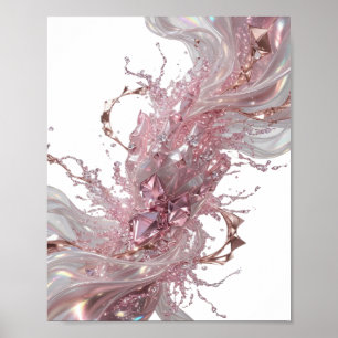 Artistic Silver ABSTRACT ART Abstract Design Poster