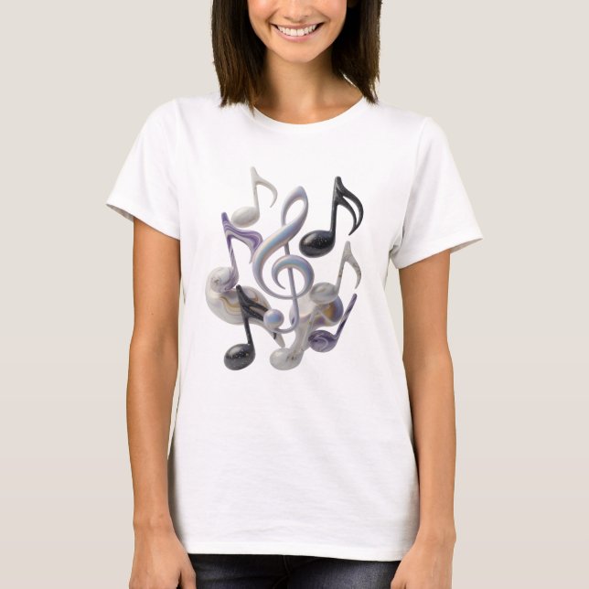 Artistic Silver ABSTRACT ART Graphic Design T-Shirt (Front)