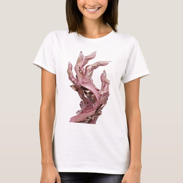 Artistic Silver ABSTRACT ART Modern Design T-Shirt (Front)