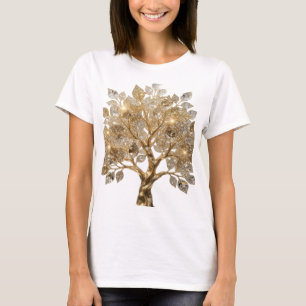 Artistic Silver GOLDEN TREE OF LIFE Wearable Art T-Shirt