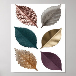 Artistic Silver LEAF COLLECTION Artistic Motif Poster