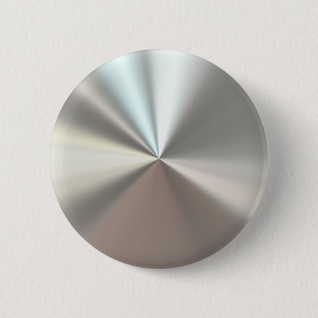Artistic silver metal 6 cm round badge (Front)