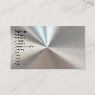 Artistic silver metal business card