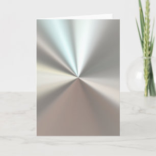 Artistic silver metal card