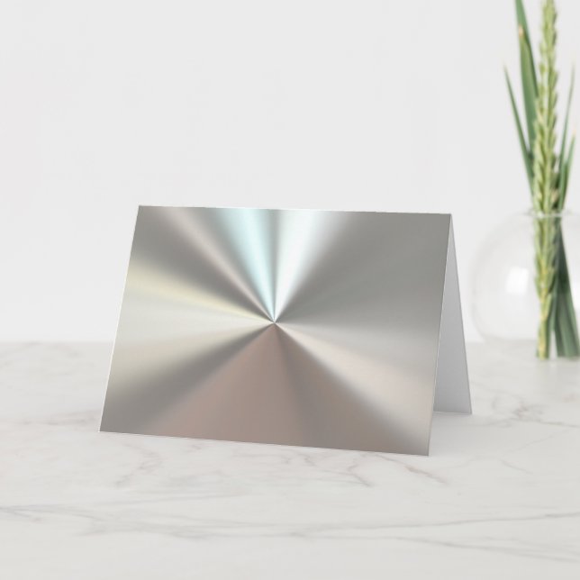 Artistic silver metal holiday card (Front)