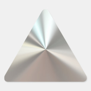 Artistic silver metal triangle sticker