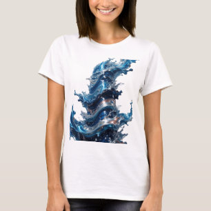 Artistic Silver WATER SPLASHES Quote Shirt
