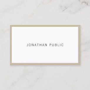 Artistic Simple Design Modern Minimalist Elegant Business Card