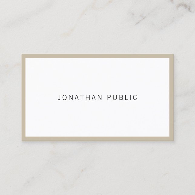 Artistic Simple Design Modern Minimalist Elegant Business Card (Front)