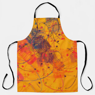 Artistic sketch material. Abstract geometric patte Apron