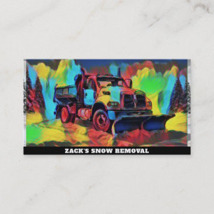 *~*  Artistic  Snow Removal Snow Plough Truck AP74 Business Card