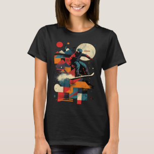 Artistic Snowboarder Men And Women Snowboarding Lo T-Shirt