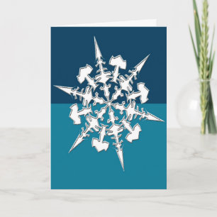 Artistic Snowflake Design  Holidays Christmas Holiday Card